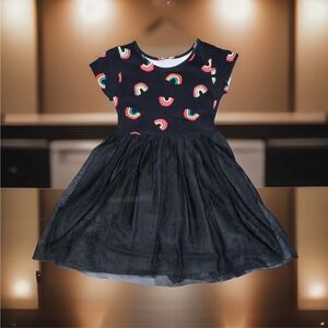 btween Black Dress with Colorful Rainbow Prints